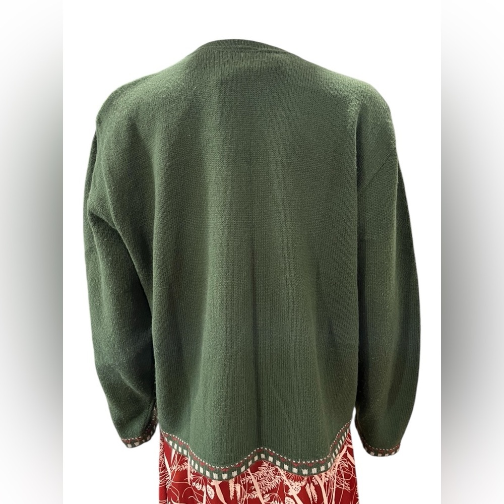 Vintage Bobbie Brooks southwestern zip up Cottagecore Cardigan-L/XL - Picture 3 of 5